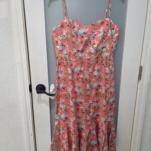 J.Crew Liberty Fabric Pink Floral Mermaid Hem Dress Size 6 NWT 100% Cotton